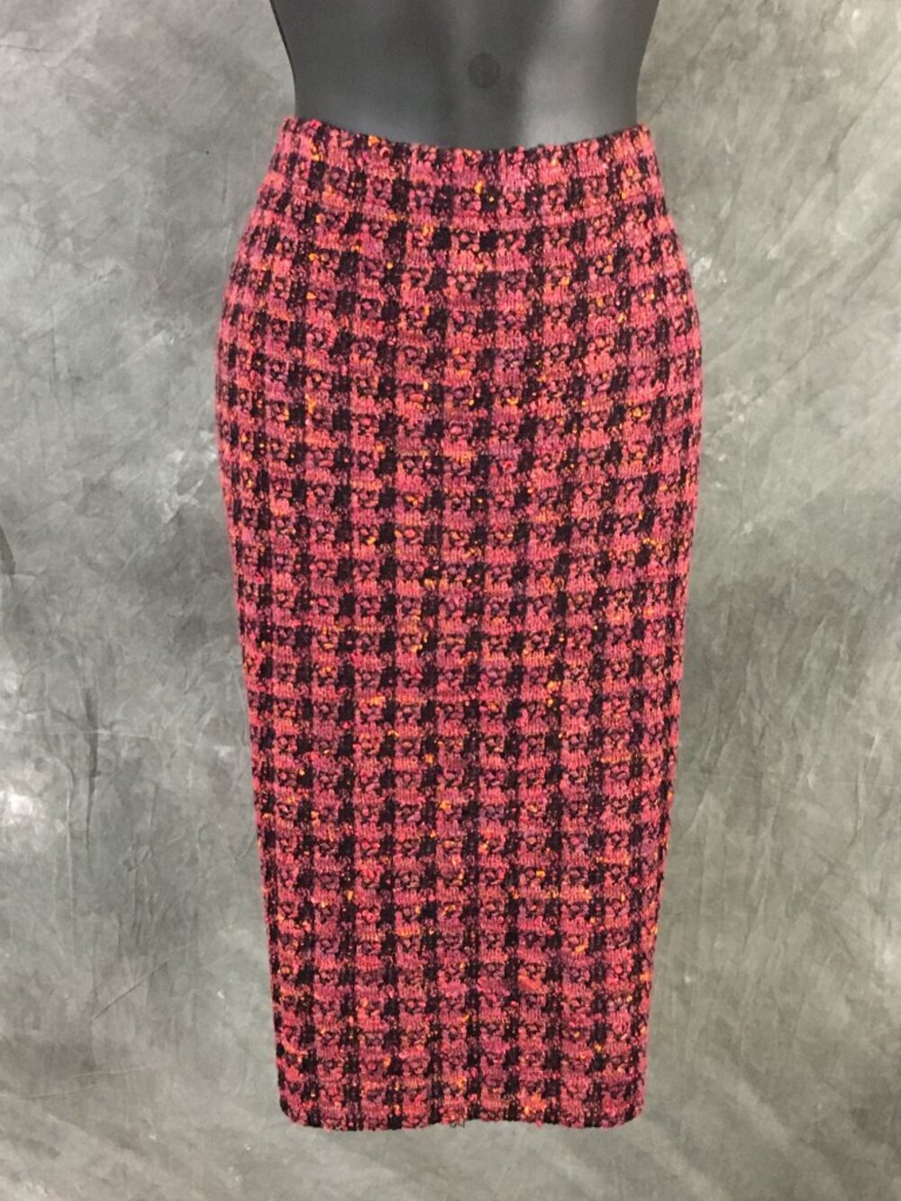 NWT NEW St John knit rose quartz maroon multi jacket skirt suit 14 - Picture 9 of 10